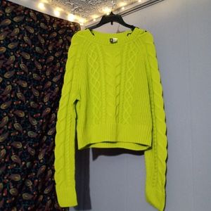 H&M Lime Green knit Sweater